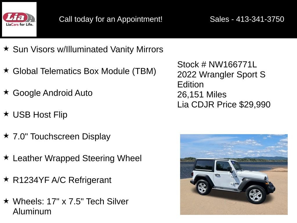 2022 Jeep Wrangler Sport S