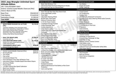 2022 Jeep Wrangler Unlimited Sport Altitude