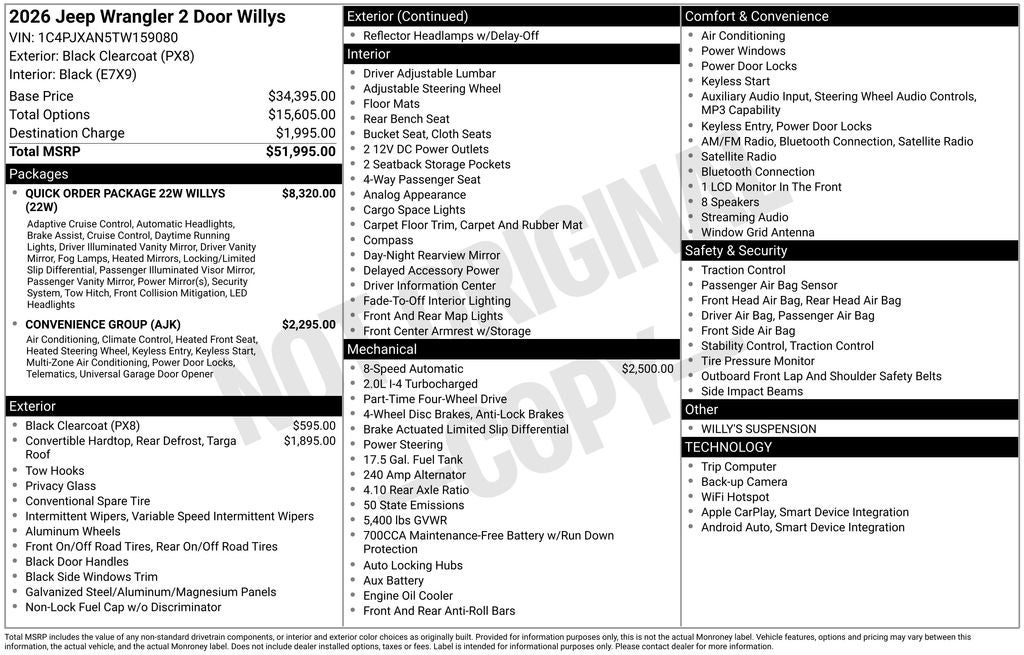 2026 Jeep Wrangler Willys