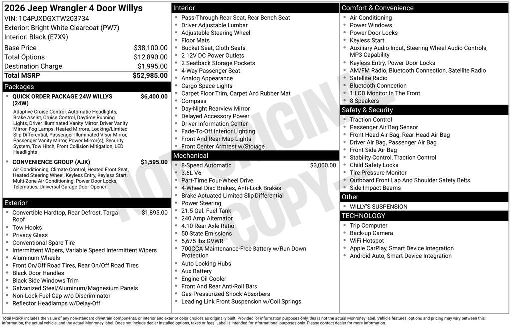 2026 Jeep Wrangler Willys