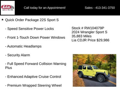 2024 Jeep Wrangler Sport S
