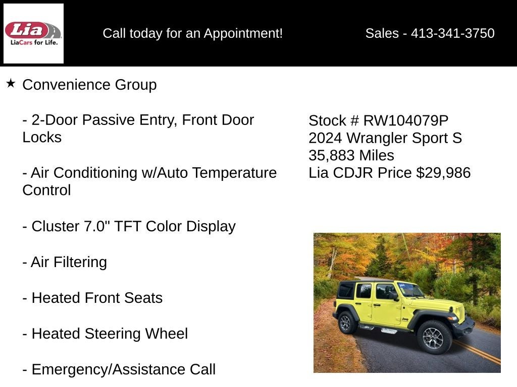 2024 Jeep Wrangler Sport S