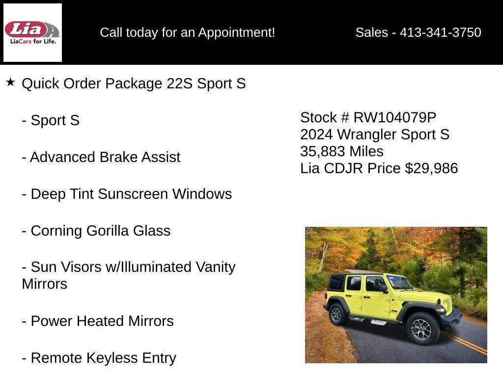2024 Jeep Wrangler Sport S