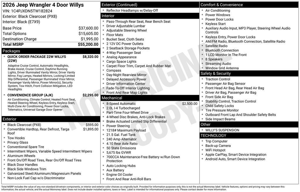 2026 Jeep Wrangler Willys