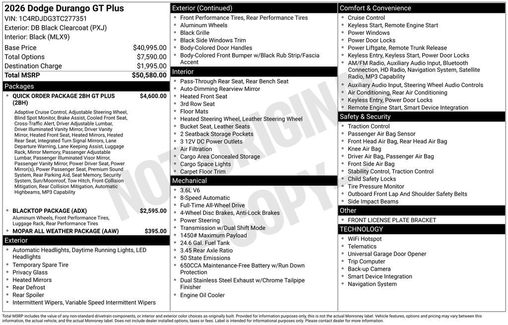 2026 Dodge Durango GT Plus