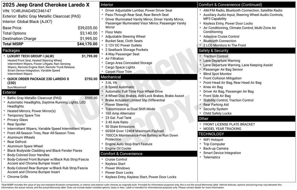 2025 Jeep Grand Cherokee Laredo X