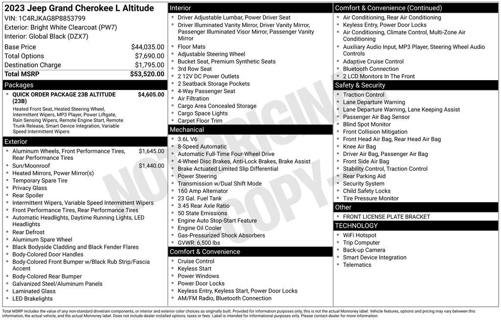 2023 Jeep Grand Cherokee L Altitude