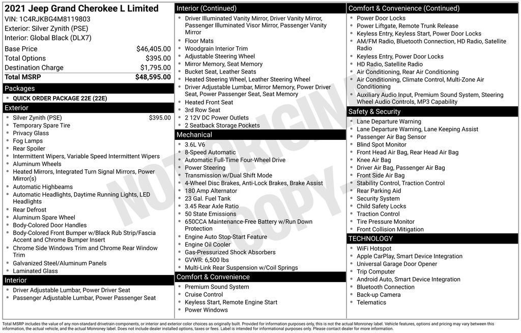 2021 Jeep Grand Cherokee L Limited