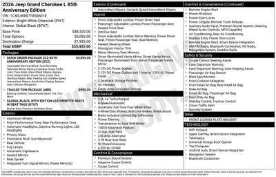 2026 Jeep Grand Cherokee L Limited