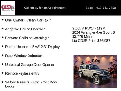 2024 Jeep Wrangler Sport S 4xe