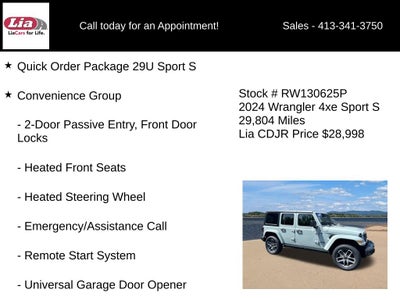 2024 Jeep Wrangler Sport S 4xe