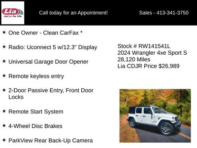2024 Jeep Wrangler Sport S 4xe