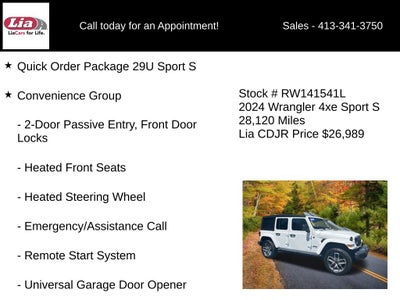 2024 Jeep Wrangler Sport S 4xe