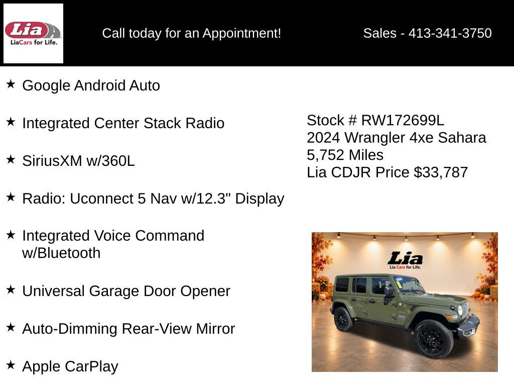 2024 Jeep Wrangler Sahara 4xe