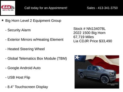 2022 RAM 1500 Big Horn/Lone Star
