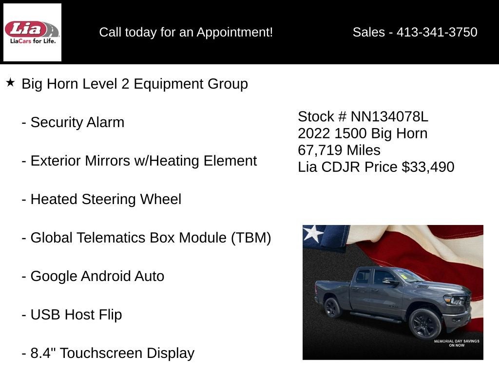 2022 RAM 1500 Big Horn/Lone Star