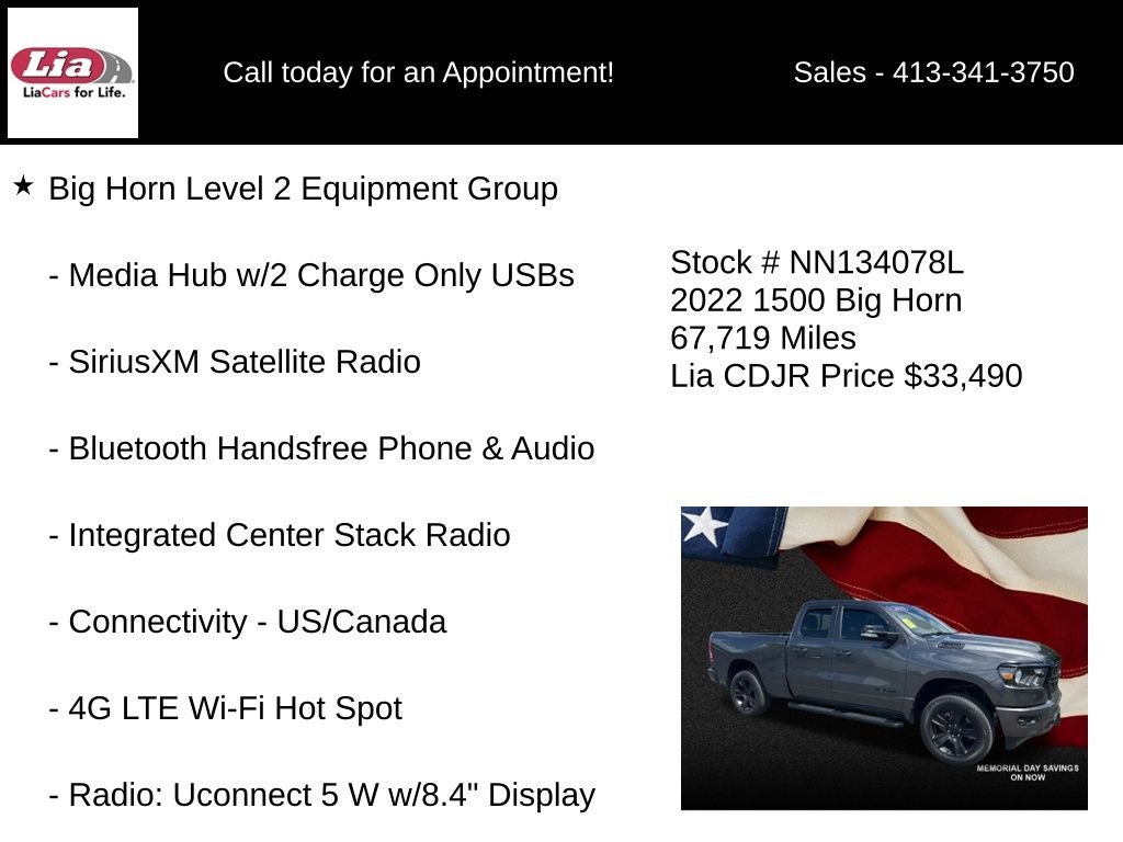 2022 RAM 1500 Big Horn/Lone Star