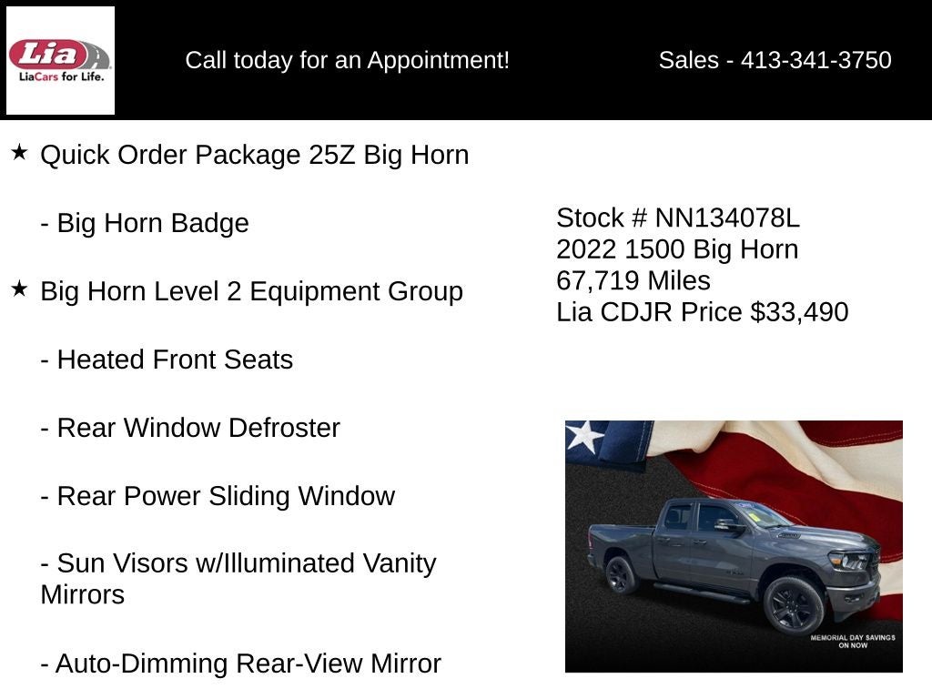 2022 RAM 1500 Big Horn/Lone Star