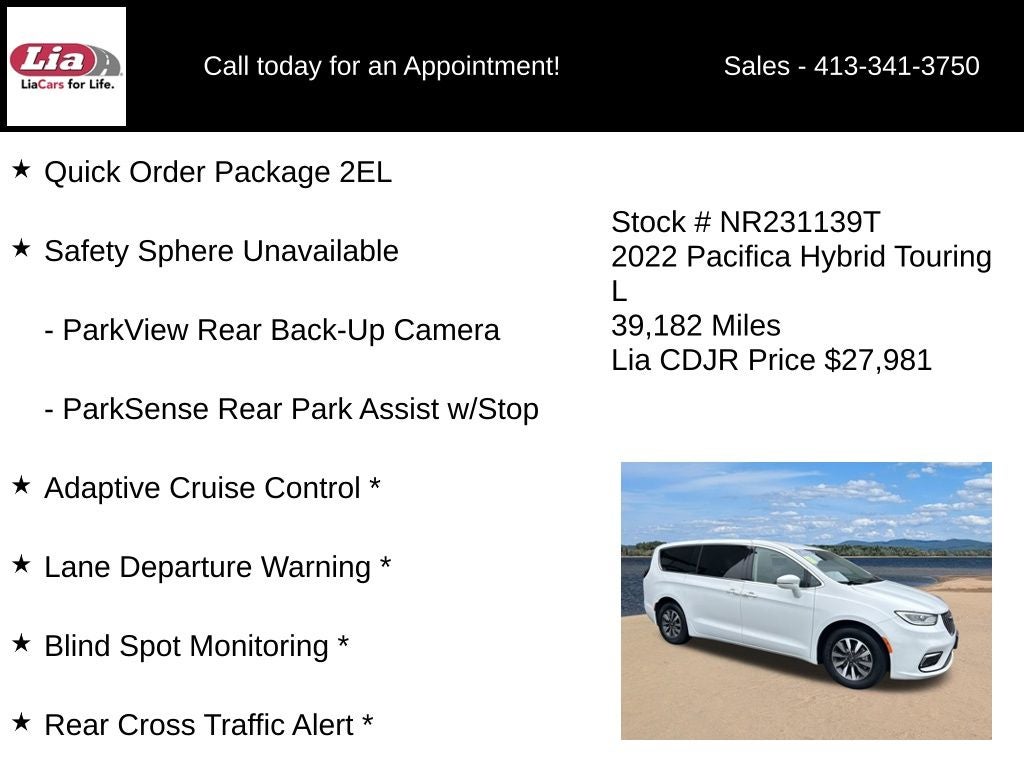2022 Chrysler Pacifica Hybrid Touring L