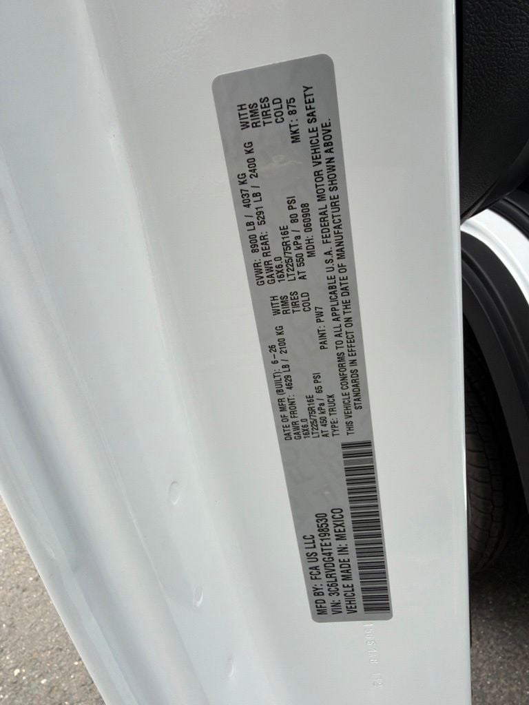 2026 RAM ProMaster 2500 High Roof