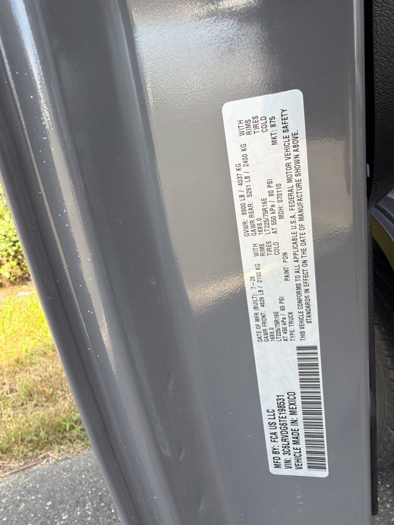 2026 RAM ProMaster 2500 High Roof