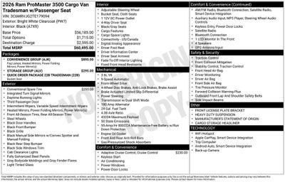 2026 RAM ProMaster 3500 High Roof