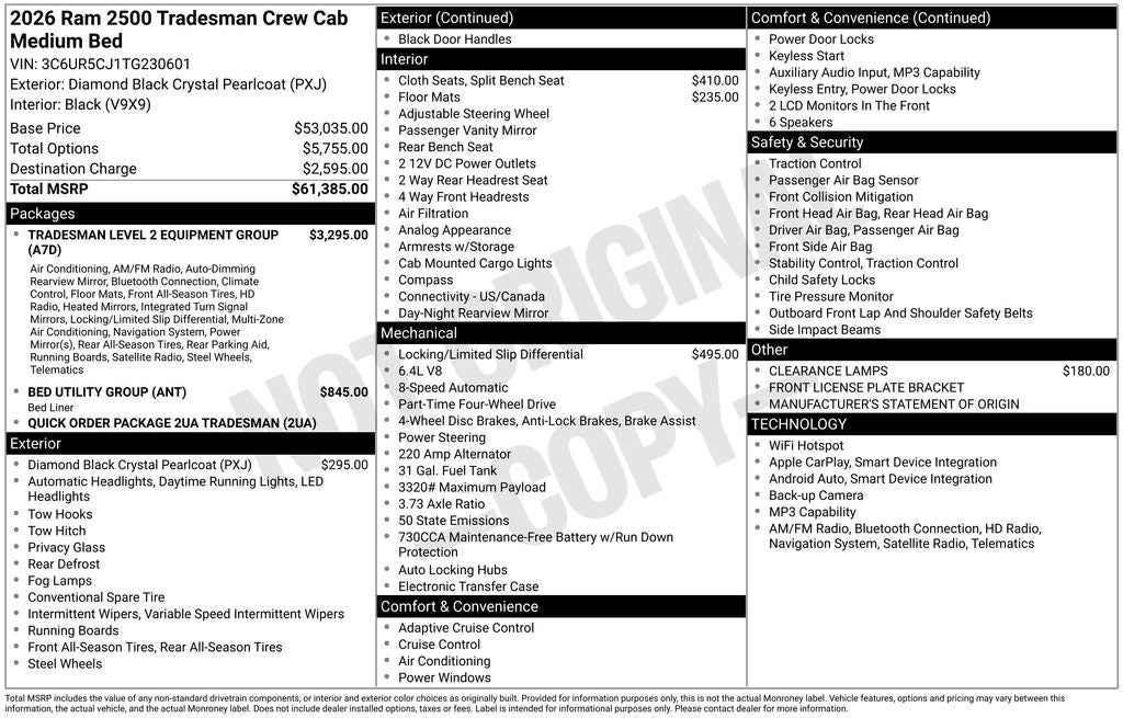 2026 RAM 2500 Tradesman