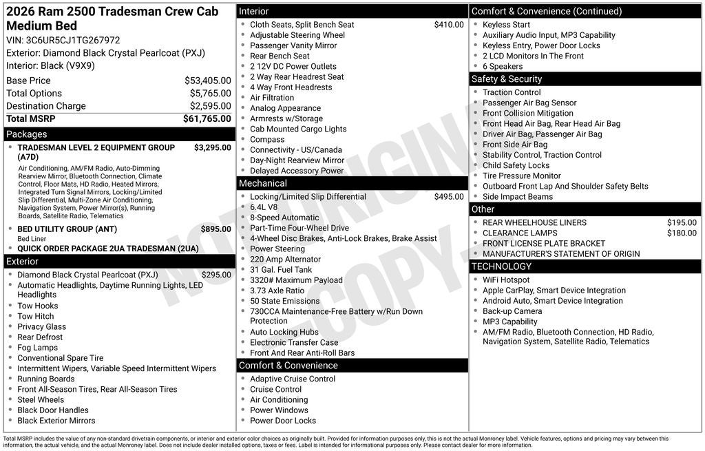 2026 RAM 2500 Tradesman