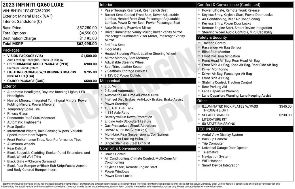 2023 INFINITI QX60 LUXE