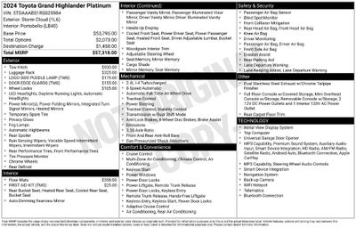 2024 Toyota Grand Highlander Platinum