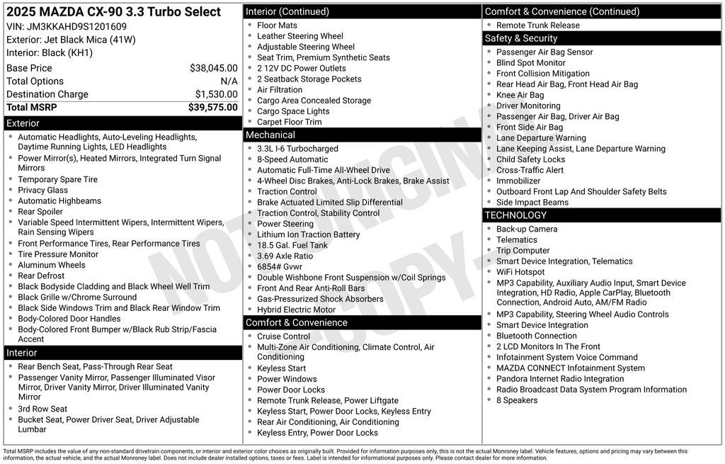 2025 Mazda Mazda CX-90 3.3 Turbo Select
