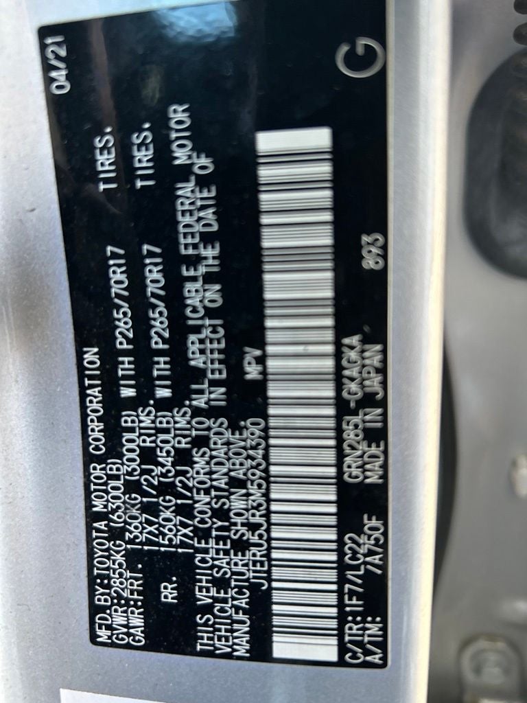 2021 Toyota 4Runner TRD Off-Road Premium