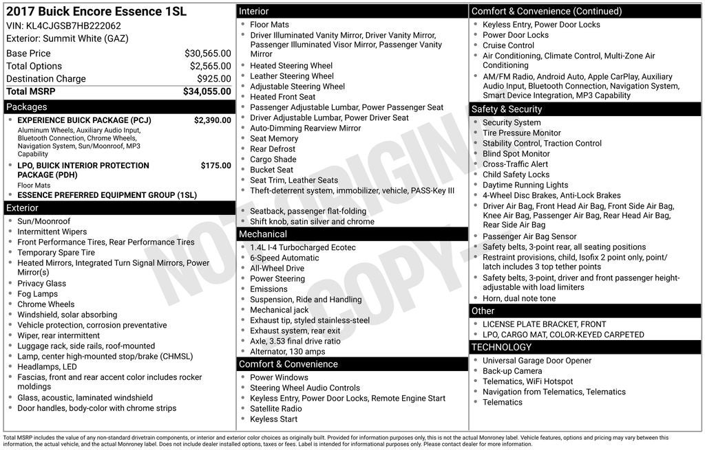 2017 Buick Encore Essence