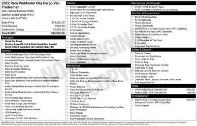 2022 RAM ProMaster City Base