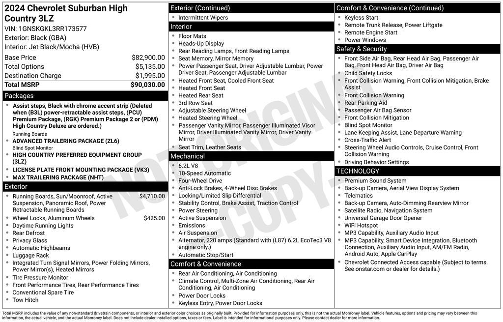 2024 Chevrolet Suburban High Country