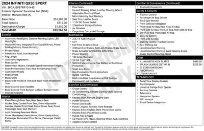 2024 INFINITI QX50 SPORT ***CERTIFIED***