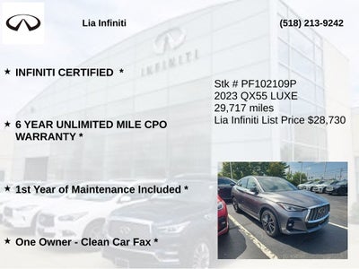2023 INFINITI QX55 LUXE ***CERTIFIED***