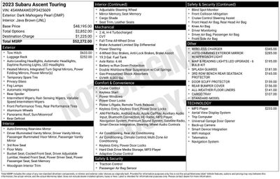 2023 Subaru Ascent Touring