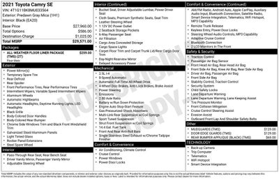 2021 Toyota Camry SE
