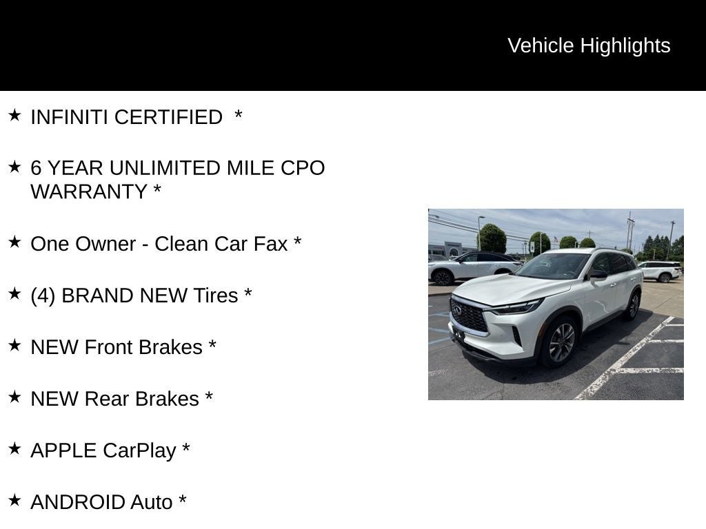2025 INFINITI QX60 LUXE ***CERTIFIED***