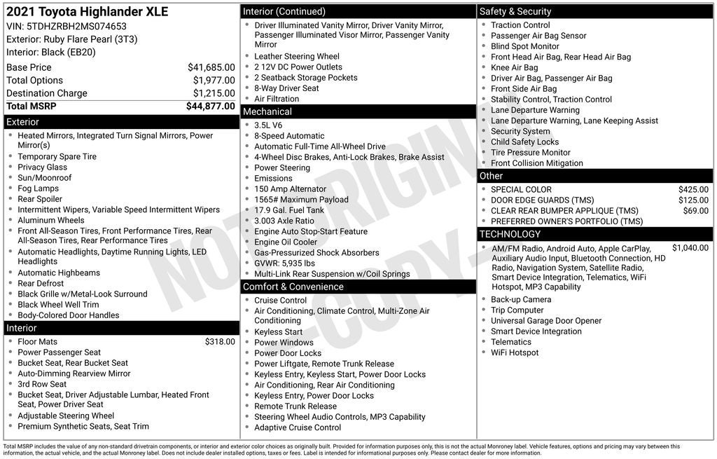 2021 Toyota Highlander XLE