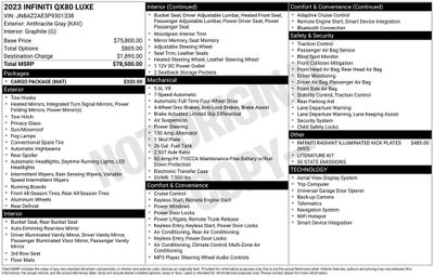 2023 INFINITI QX80 LUXE ***CERTIFIED***