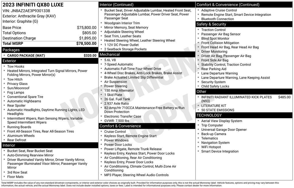 2023 INFINITI QX80 LUXE ***CERTIFIED***