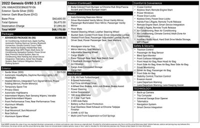 2022 Genesis GV80 3.5T