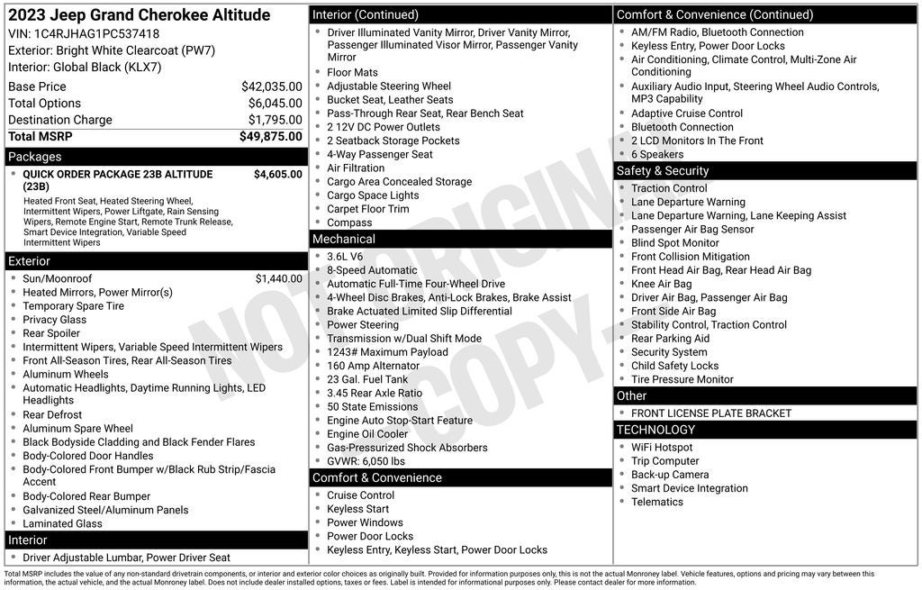 2023 Jeep Grand Cherokee Altitude