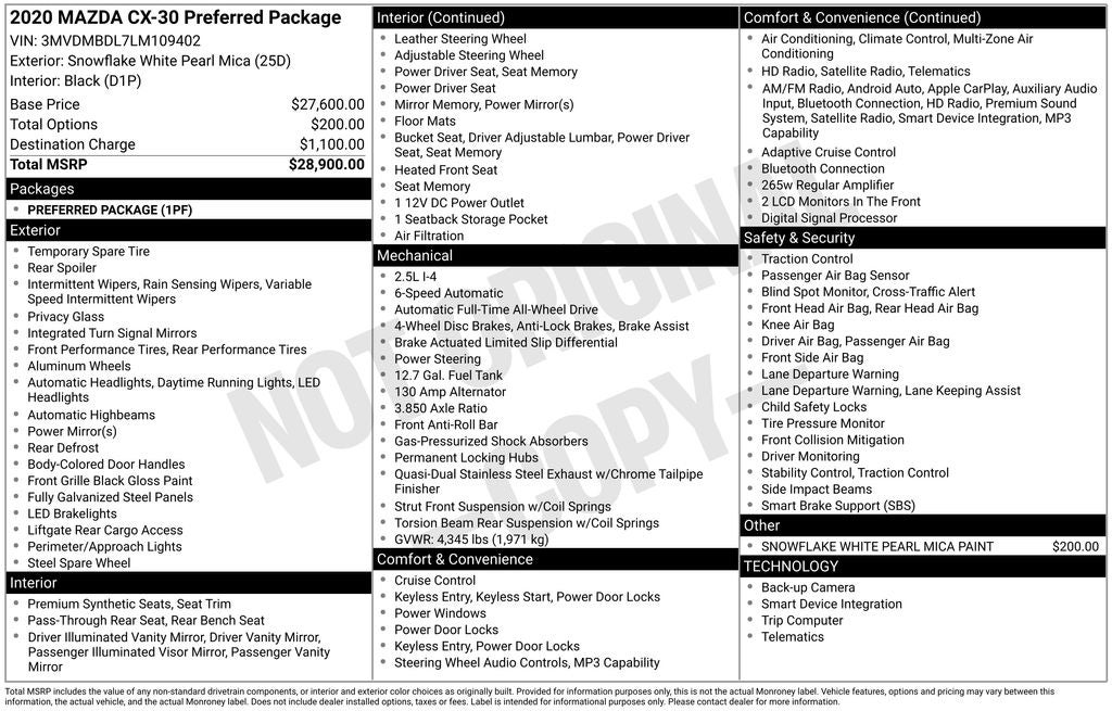 2020 Mazda Mazda CX-30 Preferred