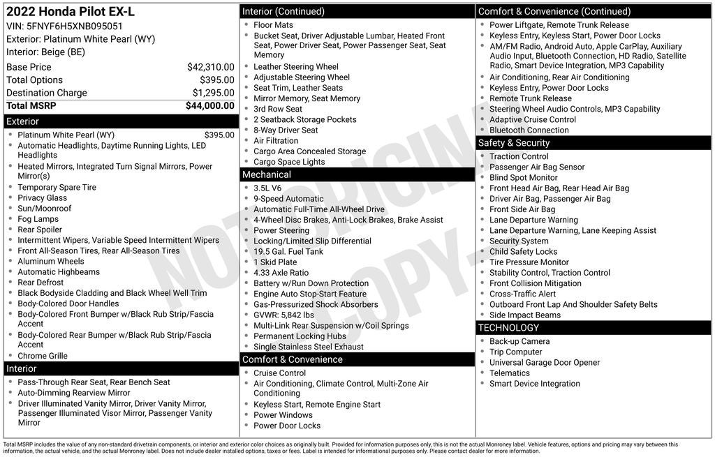 2022 Honda Pilot EX-L