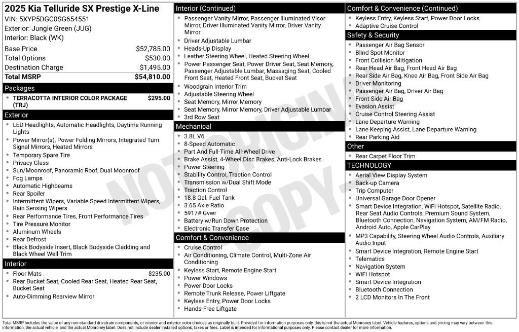 2025 Kia Telluride SX-Prestige X-Line