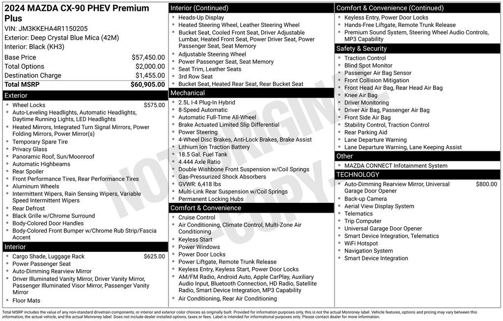 2024 Mazda Mazda CX-90 PHEV Premium Plus