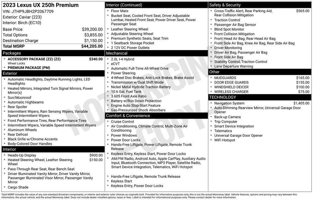 2023 Lexus UX 250h Premium